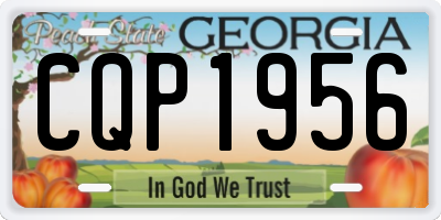 GA license plate CQP1956