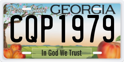 GA license plate CQP1979