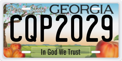 GA license plate CQP2029
