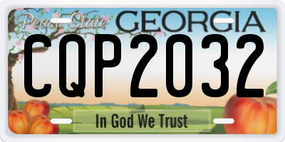 GA license plate CQP2032