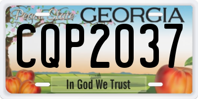 GA license plate CQP2037