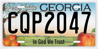 GA license plate CQP2047