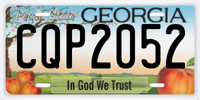 GA license plate CQP2052