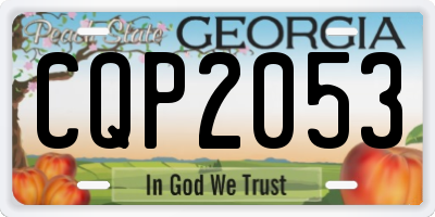GA license plate CQP2053