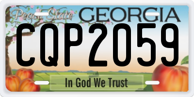 GA license plate CQP2059