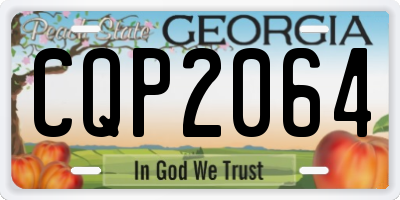 GA license plate CQP2064