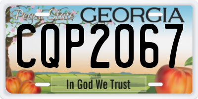 GA license plate CQP2067
