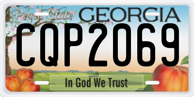 GA license plate CQP2069