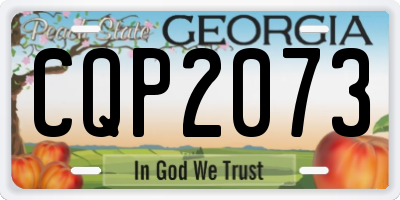 GA license plate CQP2073