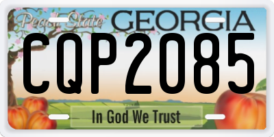 GA license plate CQP2085