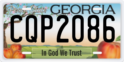 GA license plate CQP2086