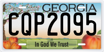 GA license plate CQP2095