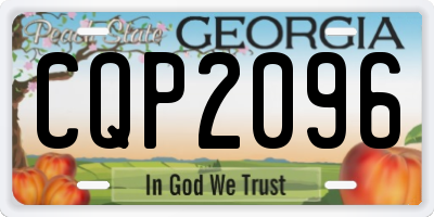 GA license plate CQP2096