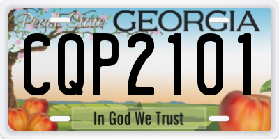 GA license plate CQP2101