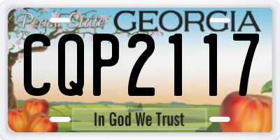 GA license plate CQP2117