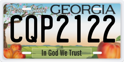 GA license plate CQP2122