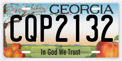 GA license plate CQP2132