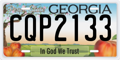 GA license plate CQP2133