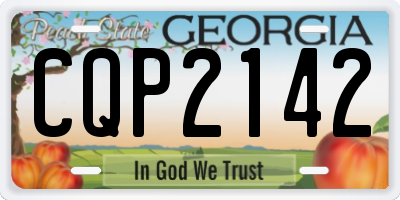 GA license plate CQP2142