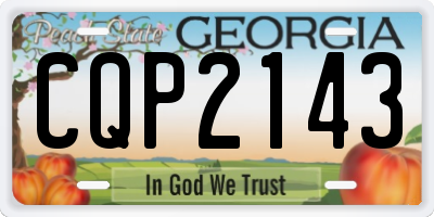 GA license plate CQP2143