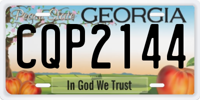 GA license plate CQP2144