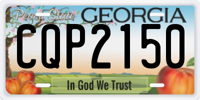 GA license plate CQP2150