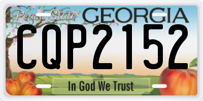 GA license plate CQP2152