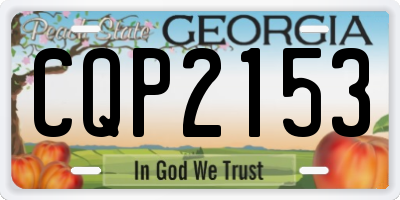GA license plate CQP2153