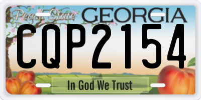 GA license plate CQP2154