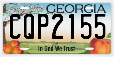 GA license plate CQP2155