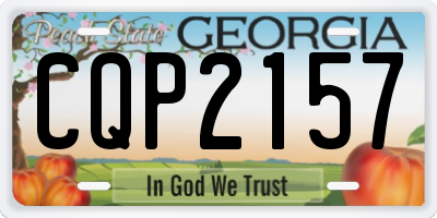 GA license plate CQP2157