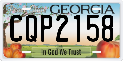 GA license plate CQP2158