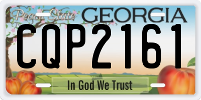 GA license plate CQP2161