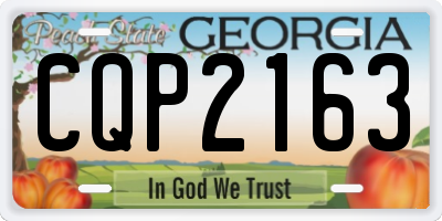 GA license plate CQP2163