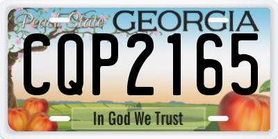 GA license plate CQP2165