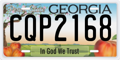 GA license plate CQP2168