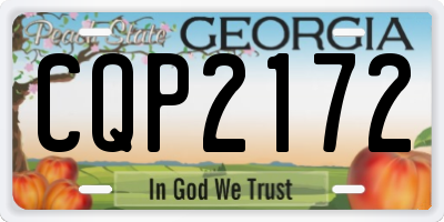 GA license plate CQP2172