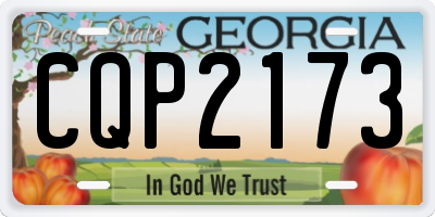 GA license plate CQP2173