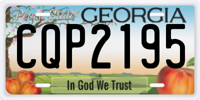 GA license plate CQP2195
