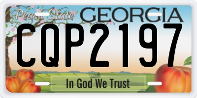 GA license plate CQP2197