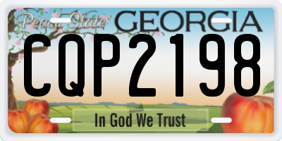 GA license plate CQP2198