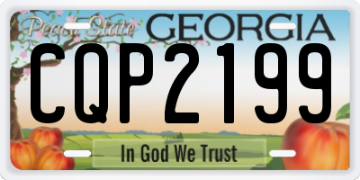 GA license plate CQP2199