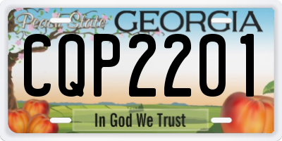 GA license plate CQP2201