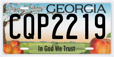 GA license plate CQP2219