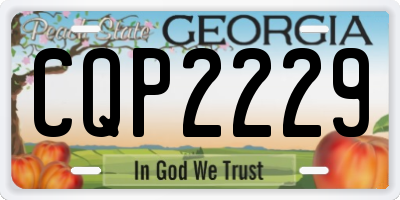 GA license plate CQP2229