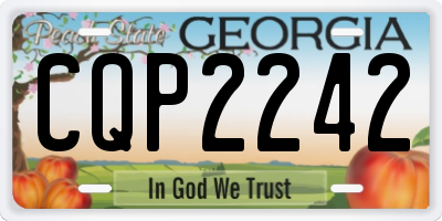 GA license plate CQP2242