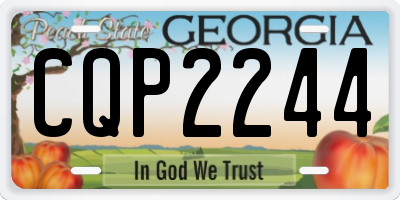 GA license plate CQP2244