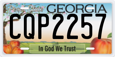 GA license plate CQP2257