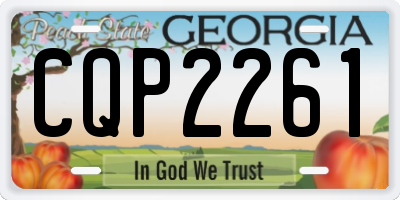 GA license plate CQP2261