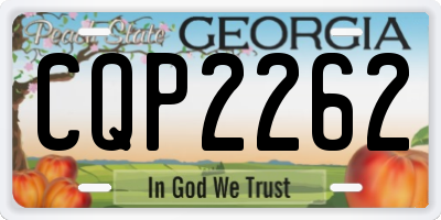 GA license plate CQP2262